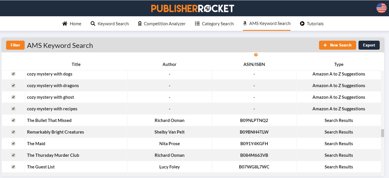 Publisher Rocket Review AMS Keyword Search
